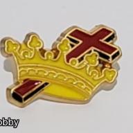 Knights Templar pin gold plated with enamel Masonic Freemasonry x 3 pcs