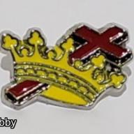 Knights Templar pin chrome plated with enamel Masonic Freemasonry x 3 pcs