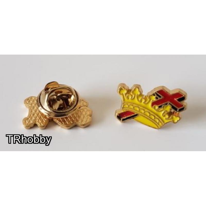 Knights Templar pin gold plated with enamel Masonic Freemasonry x 3 pcs