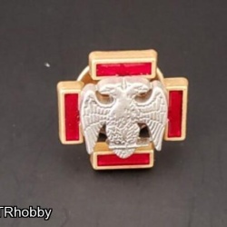 Masonic Scottish Rite 30th degree lapel pin gold plated