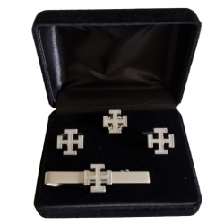 Masonic Scottish Rite 31th degree lapel pin cufflink and tie bar set chrome plated