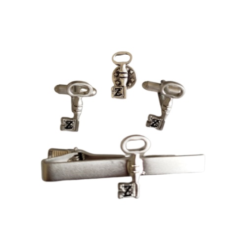 Masonic Scottish Rite 4th degree lapel pin cufflink and tie bar set silver plated