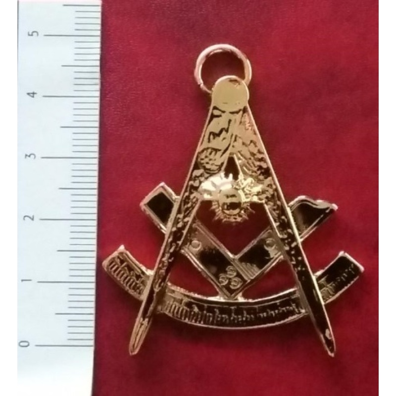 Master gold plated Jewel For Masonic Collar Regalia Freemasonry