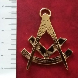 Past Master gold plated Jewel For Masonic Collar Regalia Freemasonry