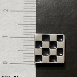 Masonic lapel pin checkered chrome plated