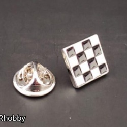 Masonic lapel pin checkered chrome plated