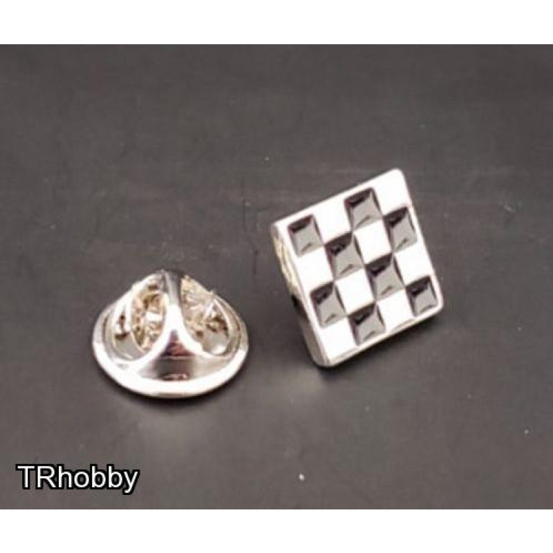 Masonic lapel pin checkered chrome plated