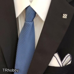 Masonic lapel pin checkered chrome plated