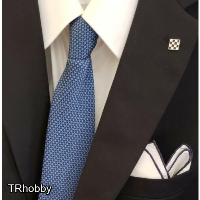 Masonic lapel pin checkered chrome plated