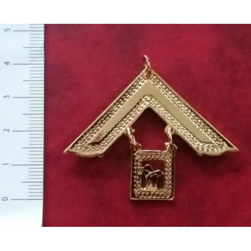 Past Master gold plated Jewel For Masonic Collar Regalia Freemasonry