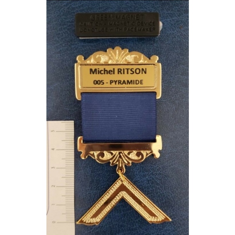 Master gold plated Jewel For Masonic Collar Regalia Freemasonry