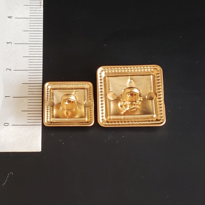 Blazer Jacket button set square S&C gold plated enamel Masonic Freemasonry