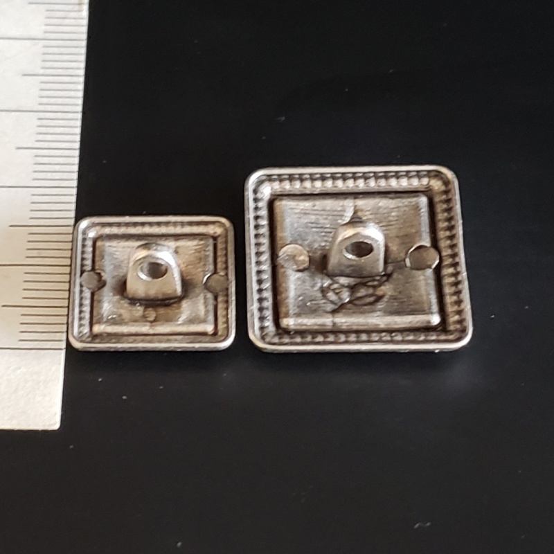 Blazer Jacket button set square S&C silver plated enamel Masonic Freemasonry