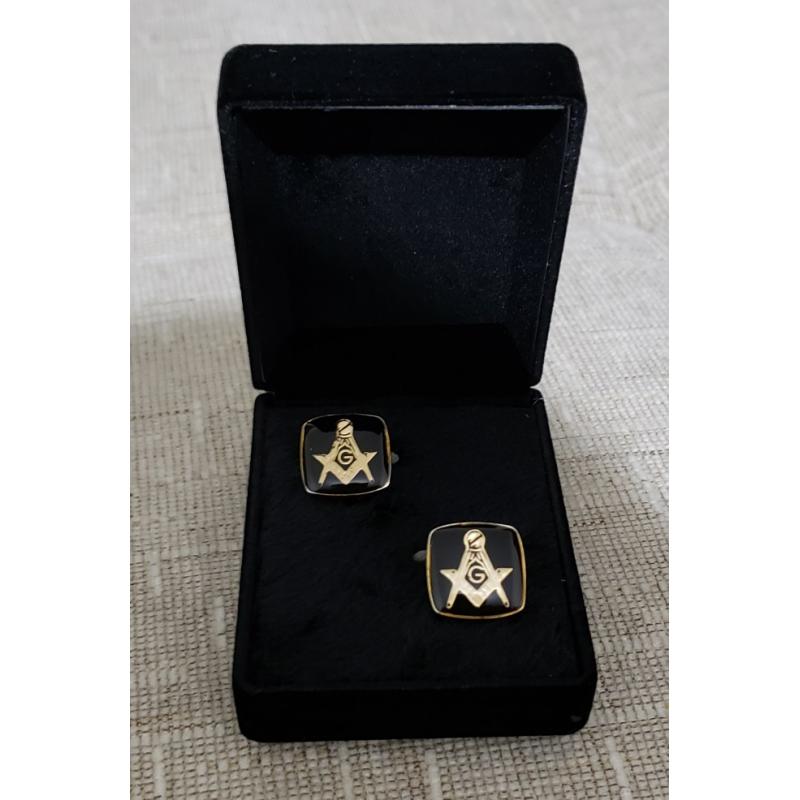 Freemasonry Masonic Black Cufflinks NEW !!!