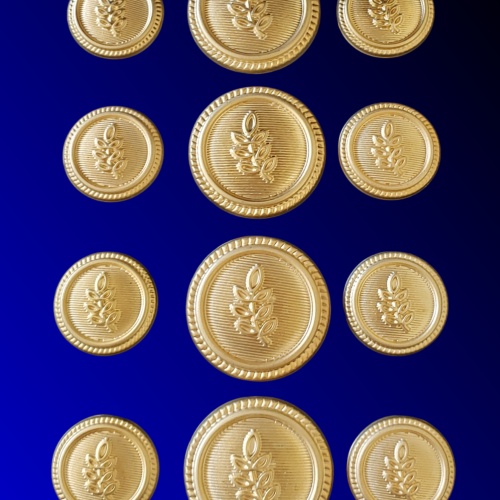 Blazer Jacket buttons acacia gold plated enamel Masonic Freemasonry