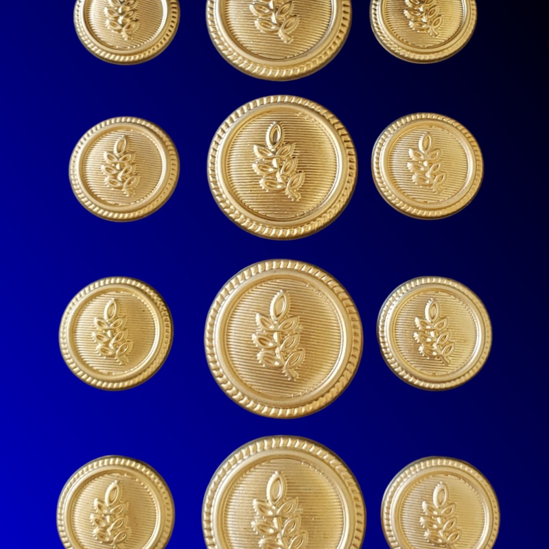 Blazer Jacket buttons acacia gold plated enamel Masonic Freemasonry