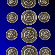 Blazer Jacket buttons circular S&C antique gold plated Masonic Freemasonry