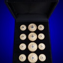 Blazer Jacket buttons circular S&C gold plated enamel Masonic Freemasonry