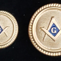 Blazer Jacket buttons circular S&C gold plated enamel Masonic Freemasonry