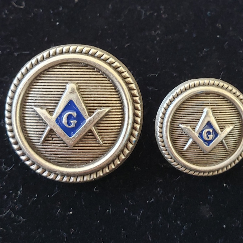 Blazer Jacket buttons circular S&C silver plated enamel Masonic Freemasonry