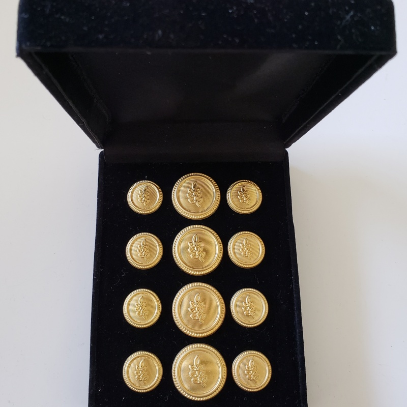 Blazer Jacket buttons acacia gold plated enamel Masonic Freemasonry