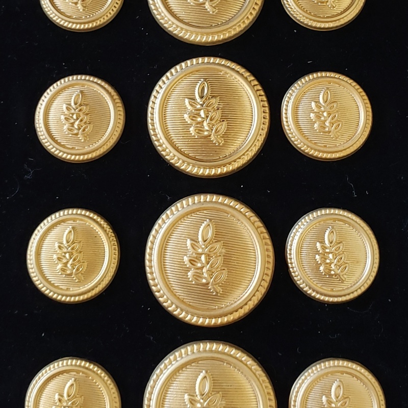 Blazer Jacket buttons acacia gold plated enamel Masonic Freemasonry