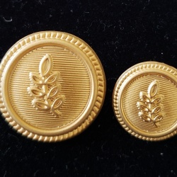 Blazer Jacket buttons acacia gold plated enamel Masonic Freemasonry