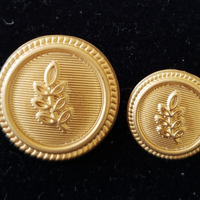 Blazer Jacket buttons acacia gold plated enamel Masonic Freemasonry
