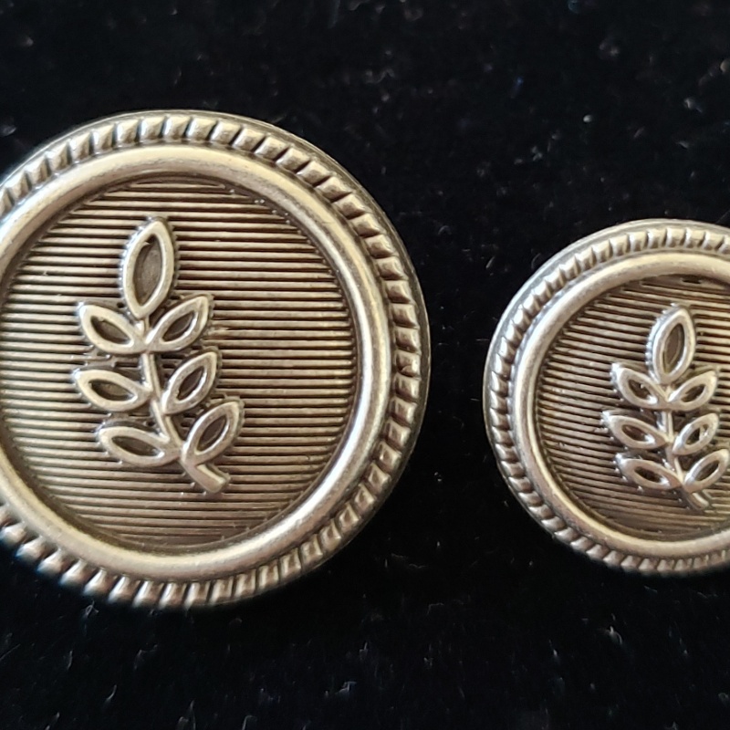 Blazer Jacket buttons acacia circular silver plated enamel Masonic Freemasonry