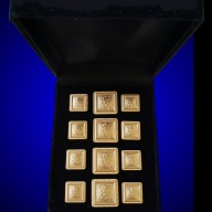 Blazer Jacket button set acacia square gold plated Masonic Freemasonry