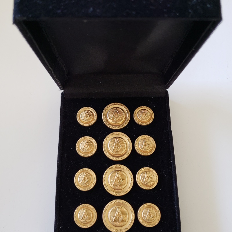 Blazer Jacket buttons circular S&C gold plated Masonic Freemasonry