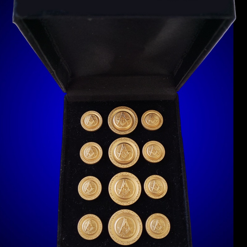 Blazer Jacket buttons circular S&C gold plated Masonic Freemasonry