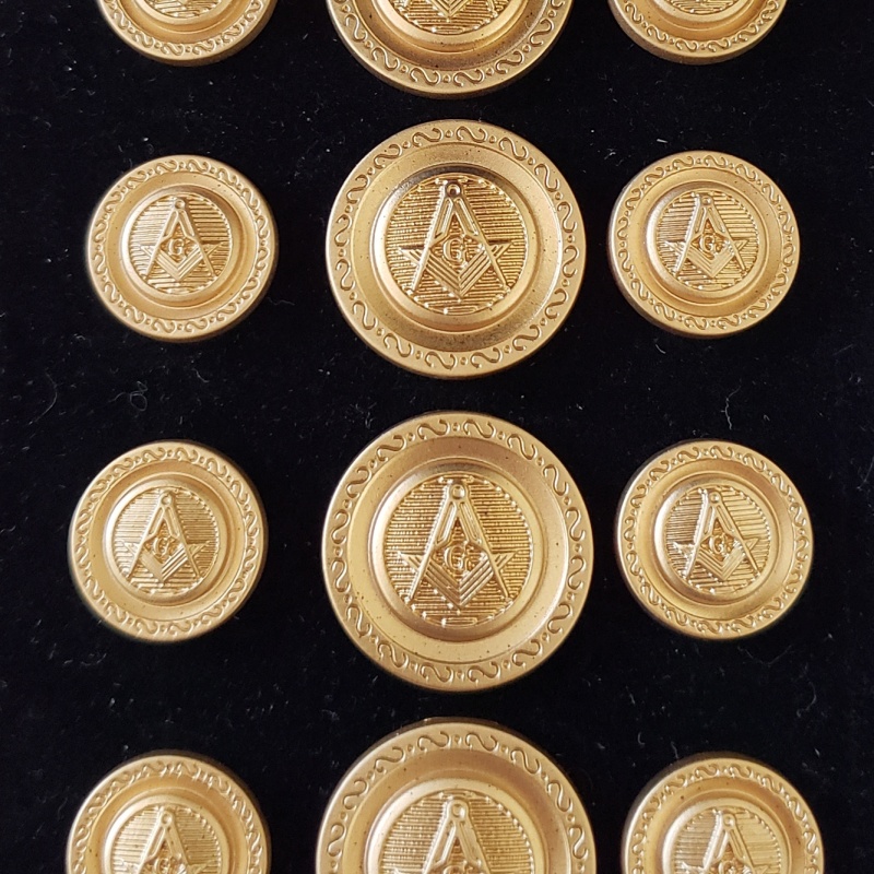 Blazer Jacket buttons circular S&C gold plated Masonic Freemasonry