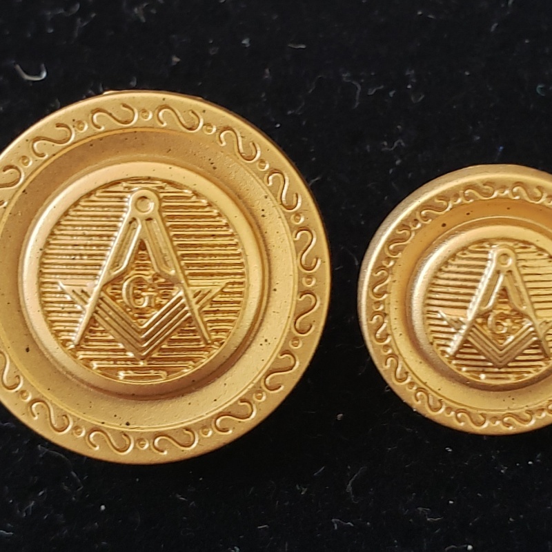 Blazer Jacket buttons circular S&C gold plated Masonic Freemasonry
