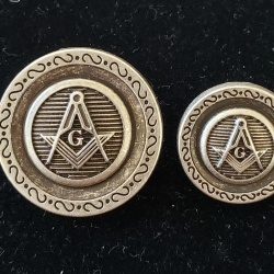 Blazer Jacket buttons circular S&C silver plated Masonic Freemasonry