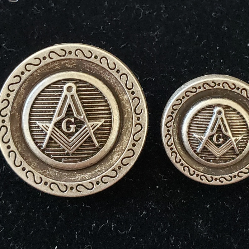 Blazer Jacket buttons circular S&C silver plated Masonic Freemasonry