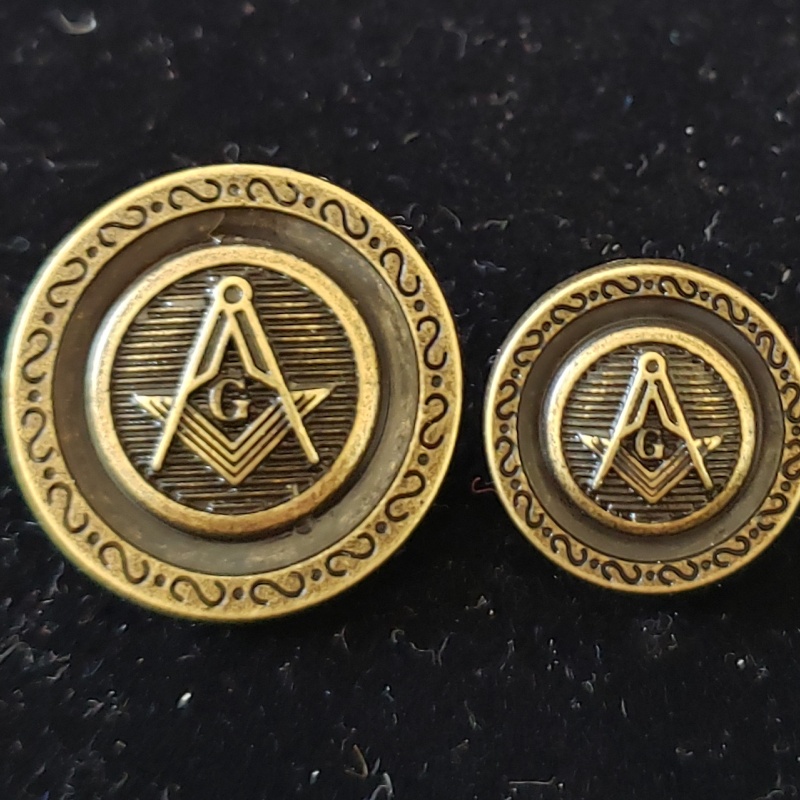 Blazer Jacket buttons circular S&C antique gold plated Masonic Freemasonry