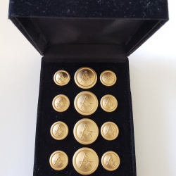 Blazer Jacket buttons circular S&C mat gold plated Masonic Freemasonry