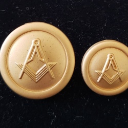 Blazer Jacket buttons circular S&C mat gold plated Masonic Freemasonry