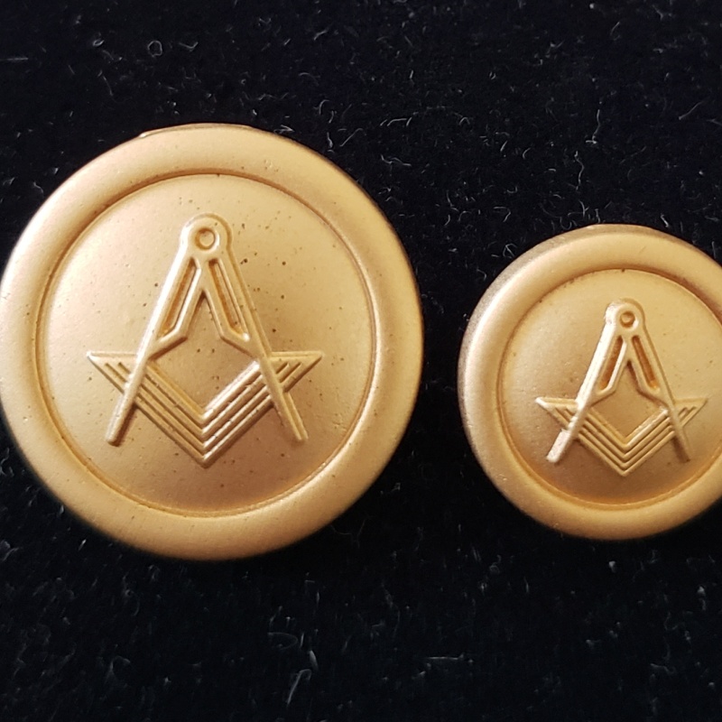 Blazer Jacket buttons circular S&C mat gold plated Masonic Freemasonry