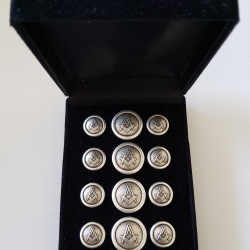 Blazer Jacket buttons circular S&C silver plated Masonic Freemasonry