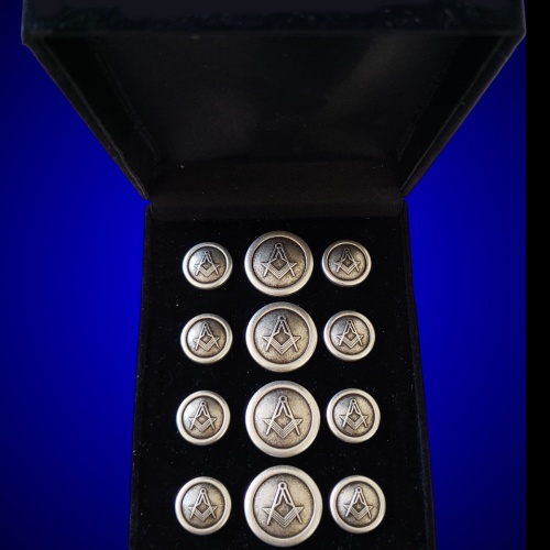 Blazer Jacket buttons circular S&C silver plated Masonic Freemasonry