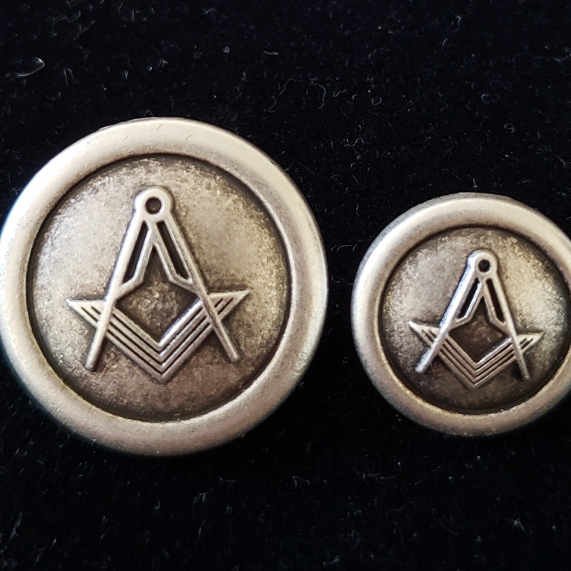 Blazer Jacket buttons circular S&C silver plated Masonic Freemasonry