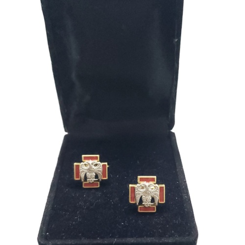 Masonic Scottish Rite 30th degree cufflinks gold plated