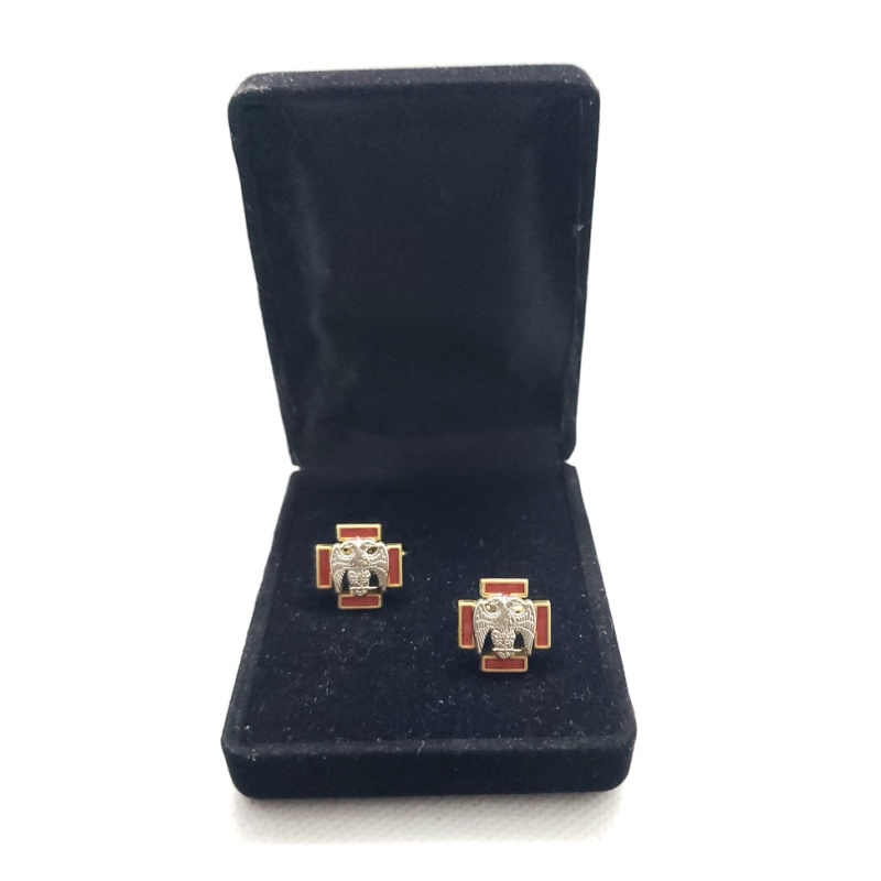 Masonic Scottish Rite 30th degree cufflinks gold plated