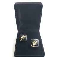Masonic freemasonry Acacia cufflinks gold plated enamel