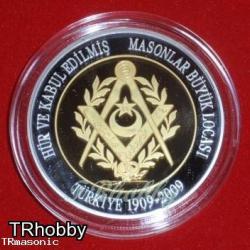 Grand lodge of independent and admitted masons of Turkey 100th years medallion set
