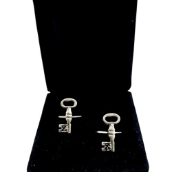 Masonic Scottish Rite 4th degree lapel pin cufflink and tie bar set silver plated