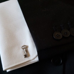 Masonic Scottish Rite 4th degree lapel pin cufflink and tie bar set silver plated