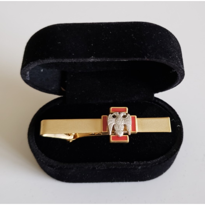 Masonic Scottish Rite 30th degree lapel pin cufflink and tie bar set gold plated